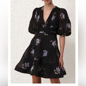 Zimmermann BLACK IRIS FLORAL Dress AU2 New Season